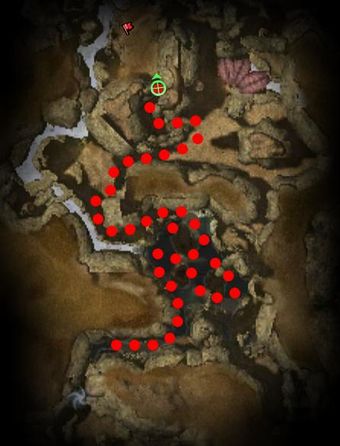 Carte de la quête : Fissure de Moddok (Mission zaishen)