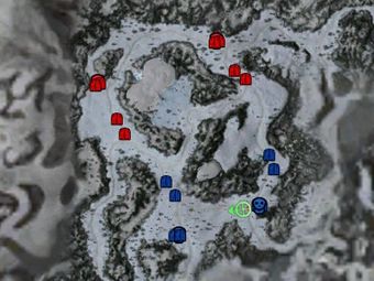 Carte générale - La grande bataille de boules de neige des dieux