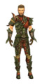 Armure d'écailles de drake d'élite Homme vert face.jpg