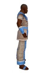 Armure tissée pour moine (Homme) - Bleu Droite.jpg