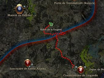 Carte de la quête : Reconnaissance au Vallon de la Fougère