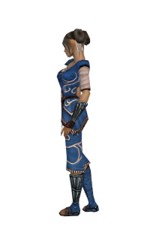 Armure de Shing Jea pour moine (Femme) - Bleu Gauche.jpg
